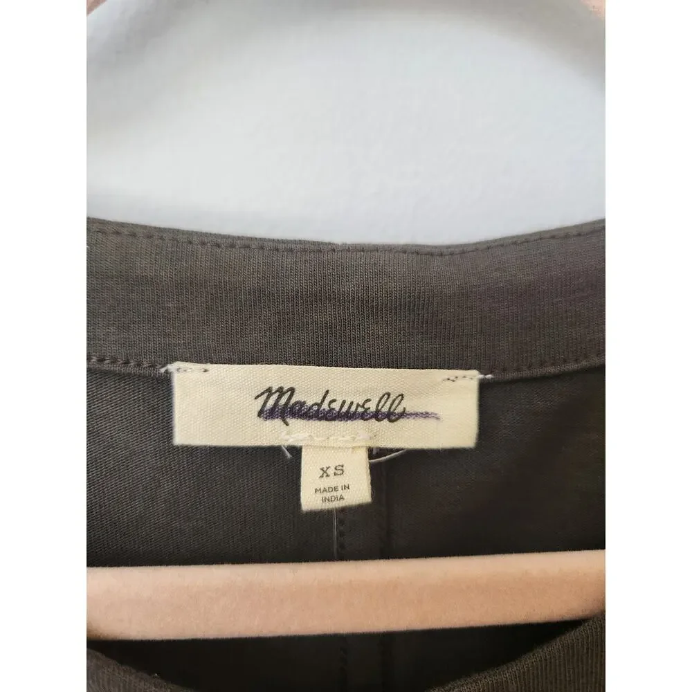 NWT Madewell Puff-Sleeve Tee Dark Surplus XS